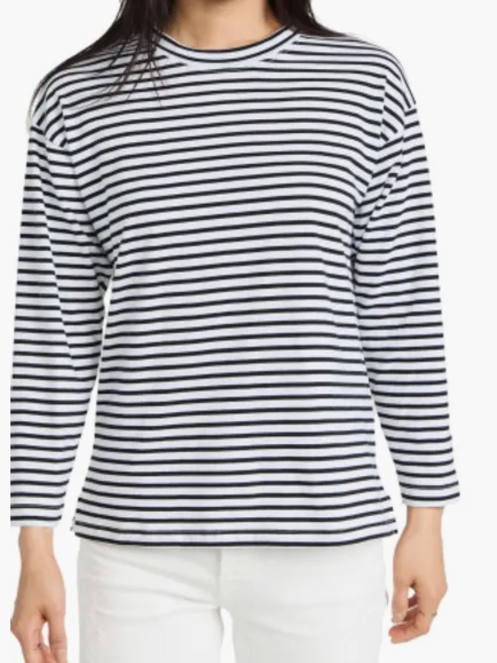 AYR The French Fry Tee Medium Piano Stripe Pima Cotton Striped Top